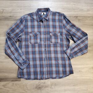 Civil Society Mens Sz XL Blue Plaid Button Down Shirt NWOT Preppy Academia